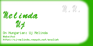 melinda uj business card